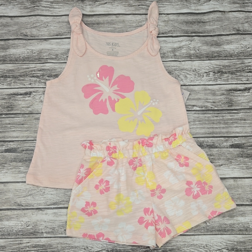 365 Kids Pink Floral Print Set